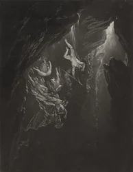 The Fall of the Rebel Angels, c.1827 (mezzotint)